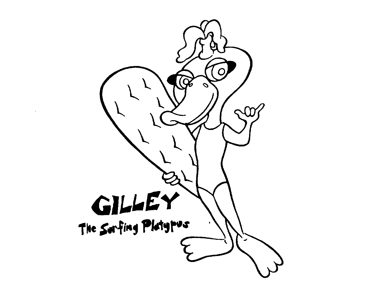  GILLEY THE SURFING PLATYPUS