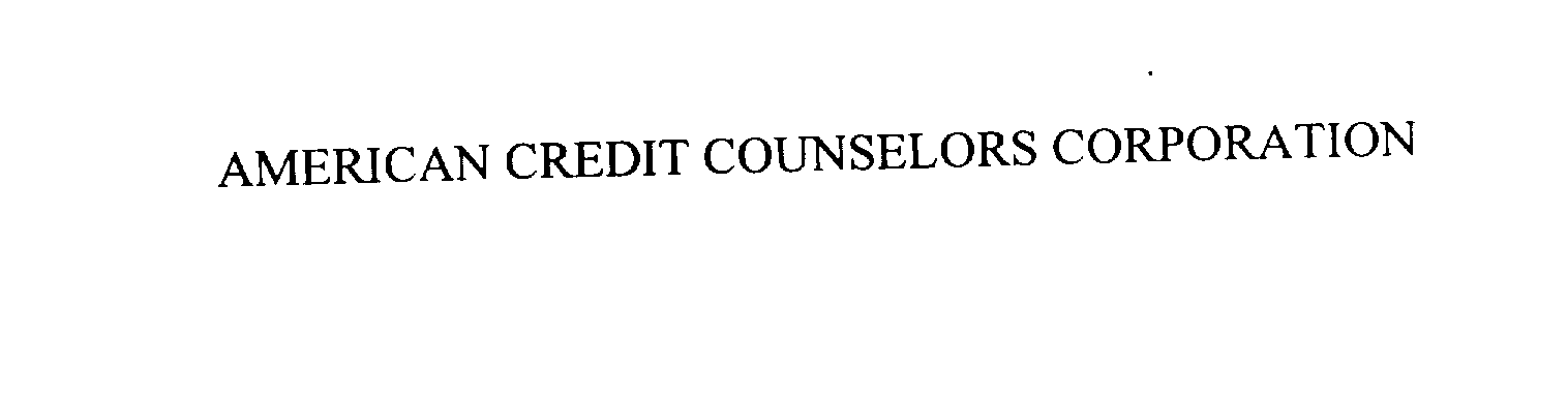  AMERICAN CREDIT COUNSELORS CORPORATION