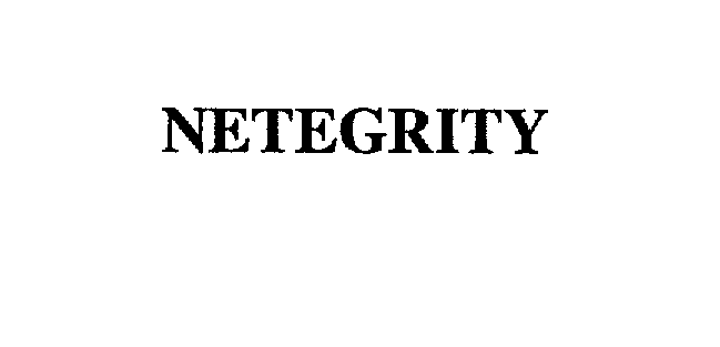 Trademark Logo NETEGRITY