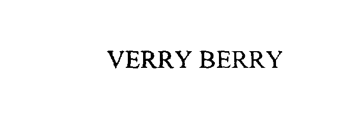Trademark Logo VERRY BERRY