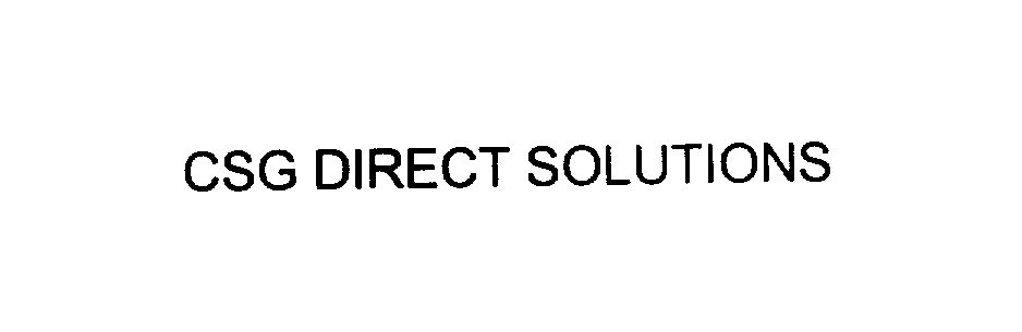  CSG DIRECT SOLUTIONS