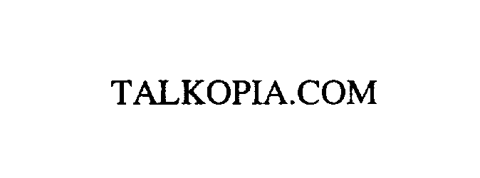 Trademark Logo TALKOPIA.COM