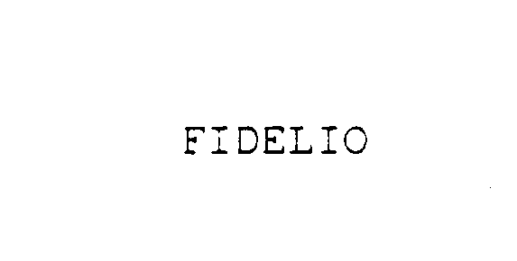 Trademark Logo FIDELIO