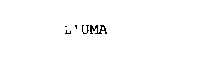 Trademark Logo L'UMA