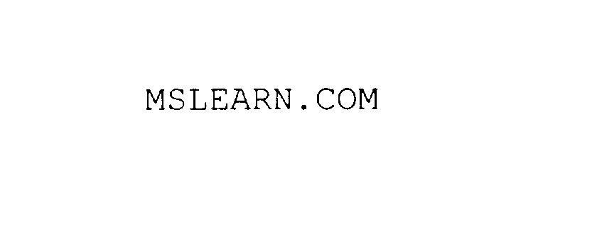 MSLEARN.COM