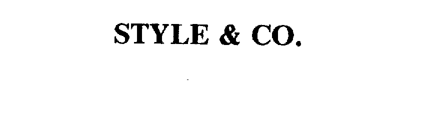 Trademark Logo STYLE & CO.