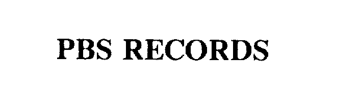 Trademark Logo PBS RECORDS
