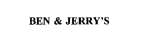 Trademark Logo BEN & JERRY'S