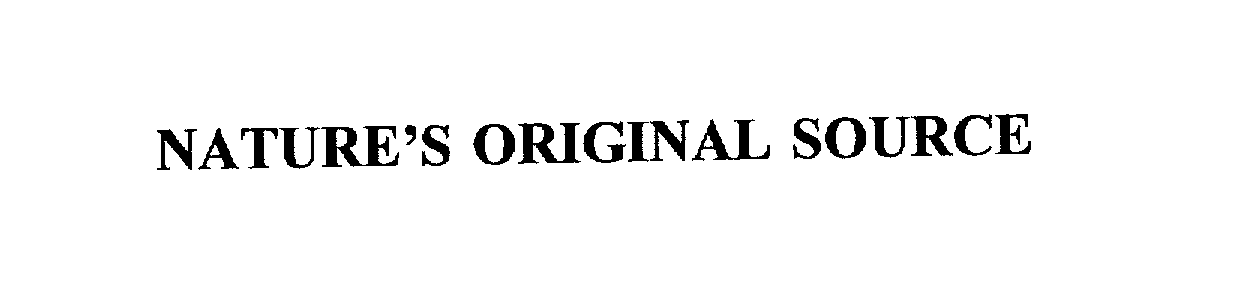 Trademark Logo NATURE'S ORIGINAL SOURCE