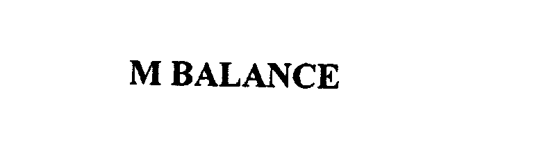 Trademark Logo M BALANCE
