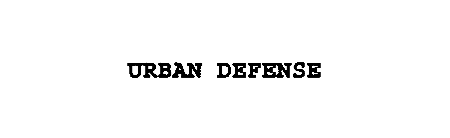 Trademark Logo URBAN DEFENSE