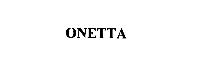 Trademark Logo ONETTA
