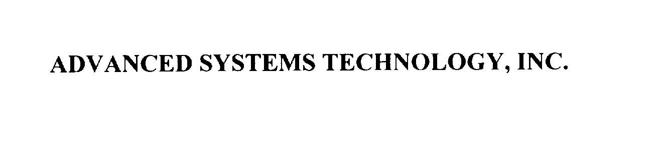 Trademark Logo ADVANCED SYSTEMS TECHNOLOGY, INC.