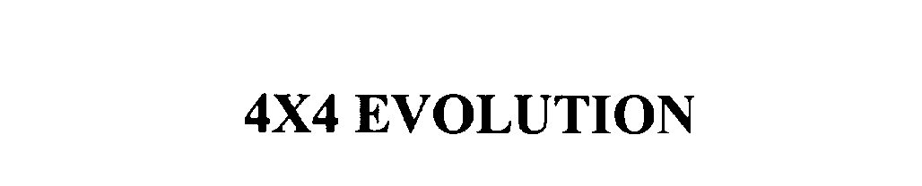 Trademark Logo 4X4 EVOLUTION