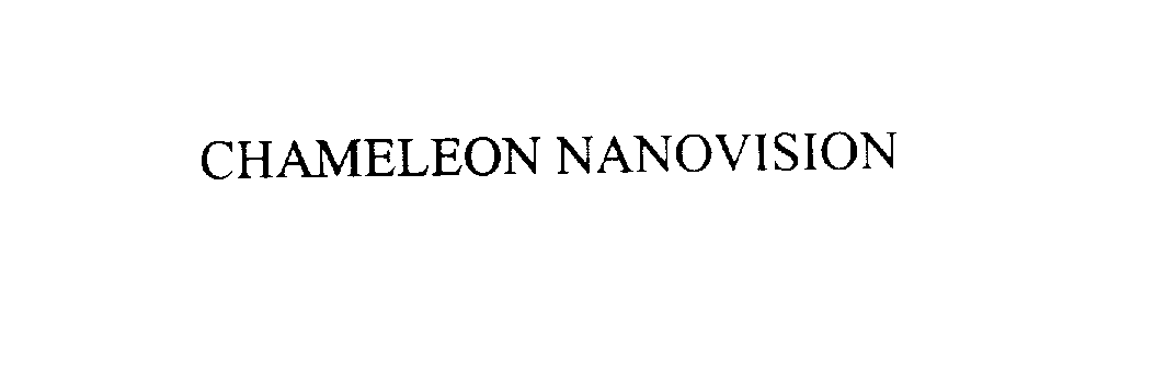 Trademark Logo CHAMELEON NANOVISION