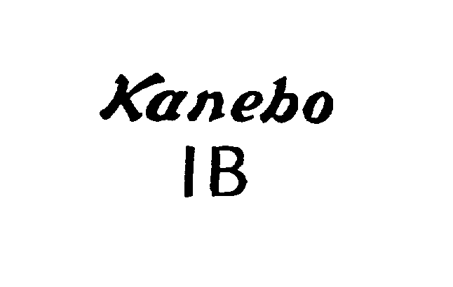 Trademark Logo KANEBO IB