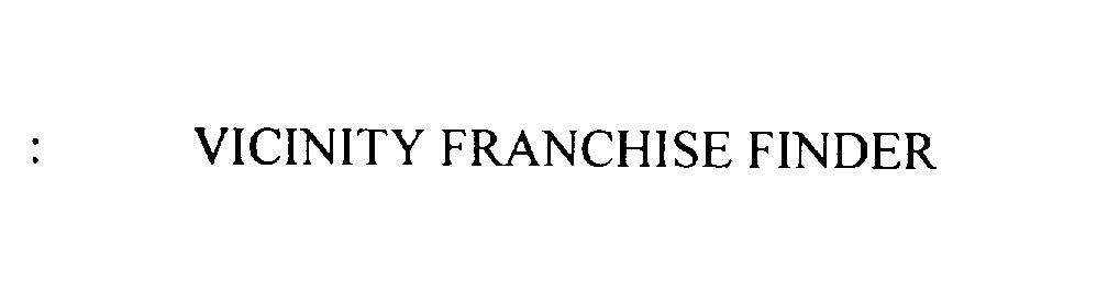 Trademark Logo VICINITY FRANCHISE FINDER