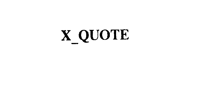 Trademark Logo X_QUOTE