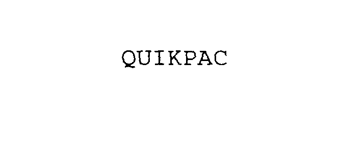Trademark Logo QUIKPAC
