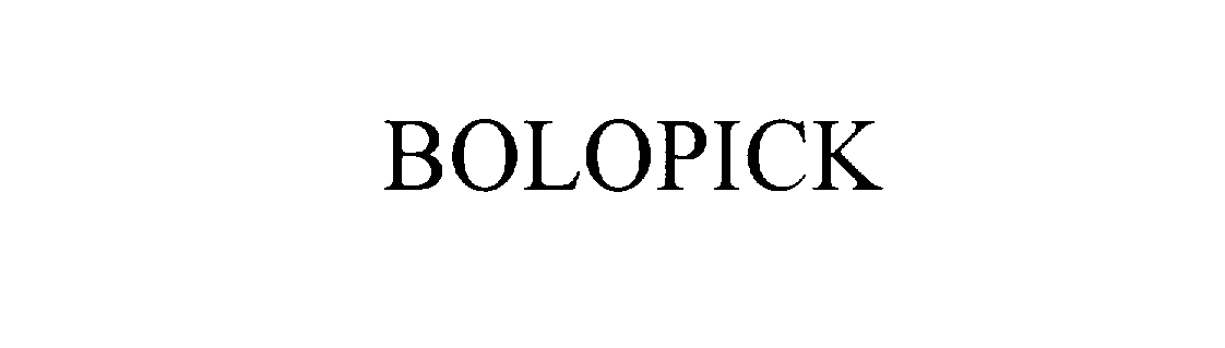 Trademark Logo BOLOPICK