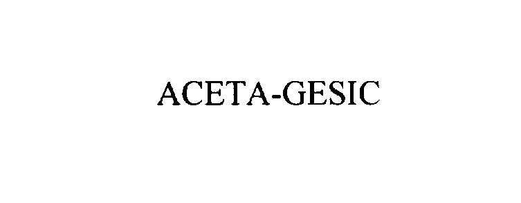 Trademark Logo ACETA-GESIC