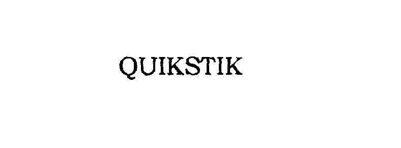 Trademark Logo QUIKSTIK