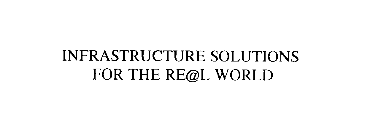 Trademark Logo INFRASTRUCTURE SOLUTIONS FOR THE RE@L WORLD