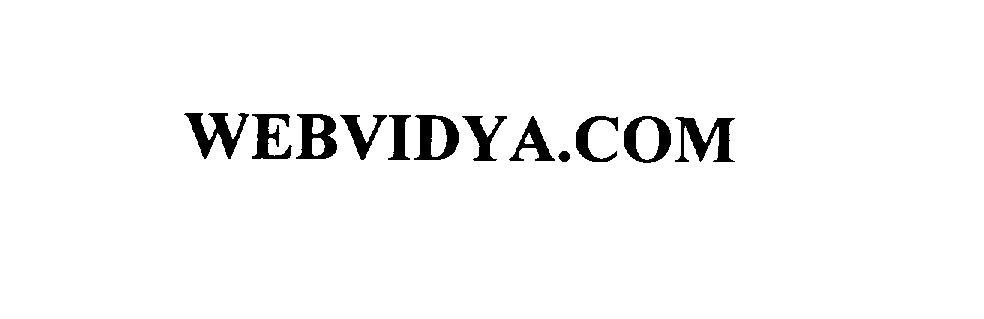 Trademark Logo WEBVIDYA.COM