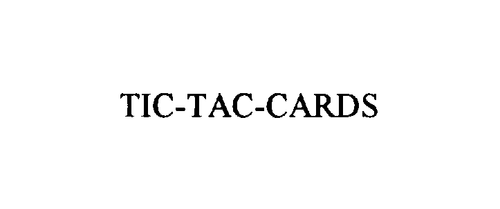  TIC-TAC-CARDS