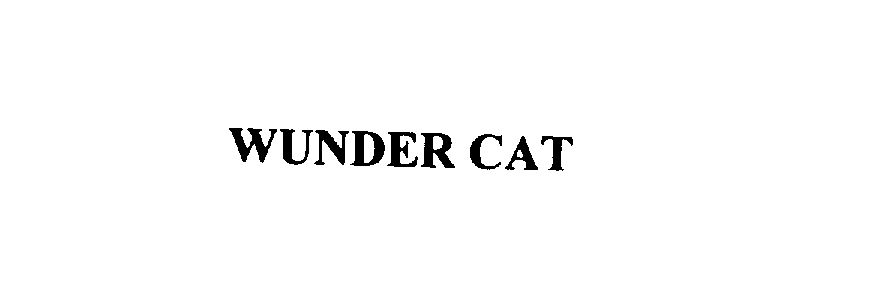 Trademark Logo WUNDER CAT