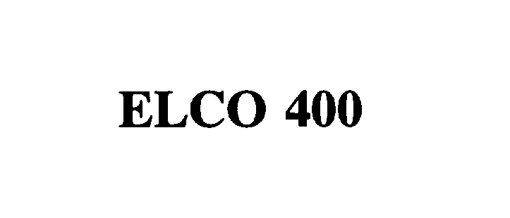 Trademark Logo ELCO 400