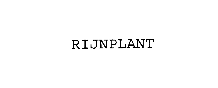 Trademark Logo RIJNPLANT