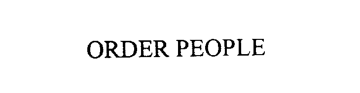  ORDER PEOPLE