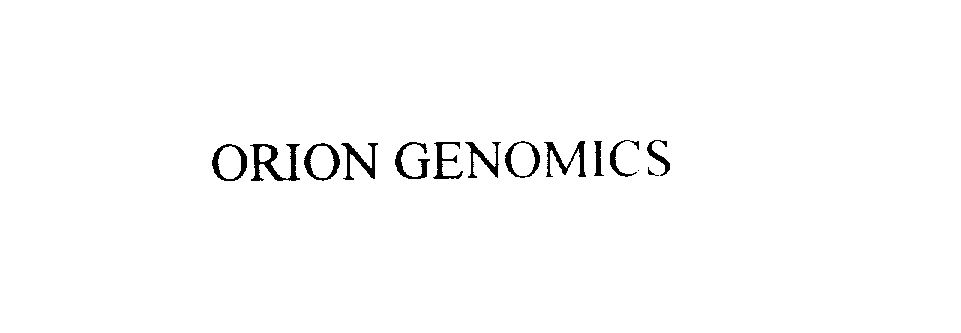  ORION GENOMICS