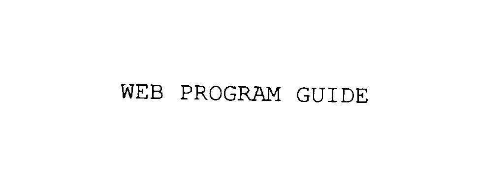  WEB PROGRAM GUIDE