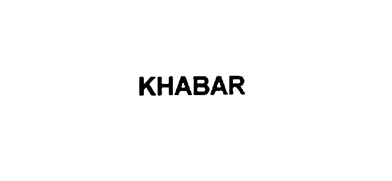 Trademark Logo KHABAR