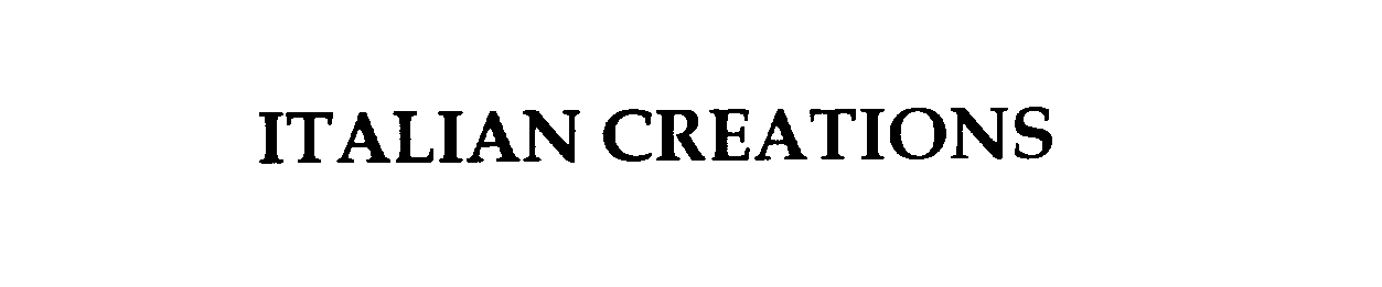 Trademark Logo ITALIAN CREATIONS