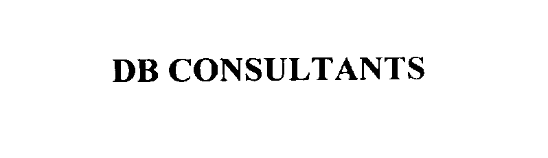 Trademark Logo DB CONSULTANTS