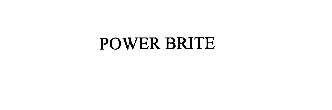 Trademark Logo POWER BRITE