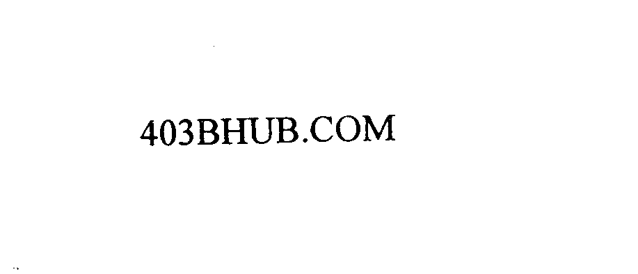 Trademark Logo 403BHUB.COM