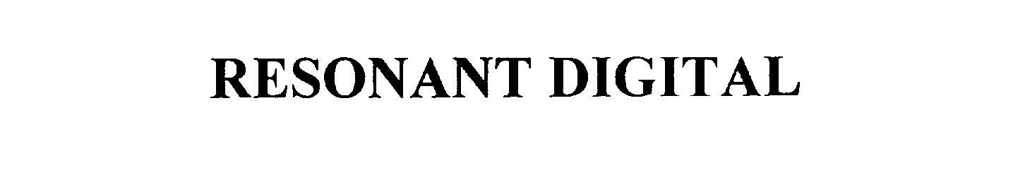 Trademark Logo RESONANT DIGITAL