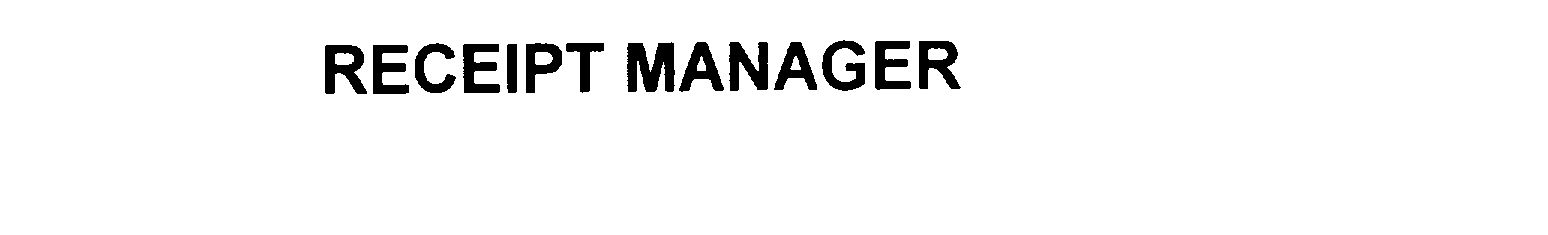 Trademark Logo RECEIPT MANAGER