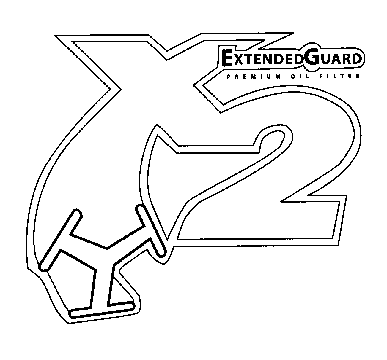 Trademark Logo X2 EXTENDED GUARD PREMIUM OIL FILTER