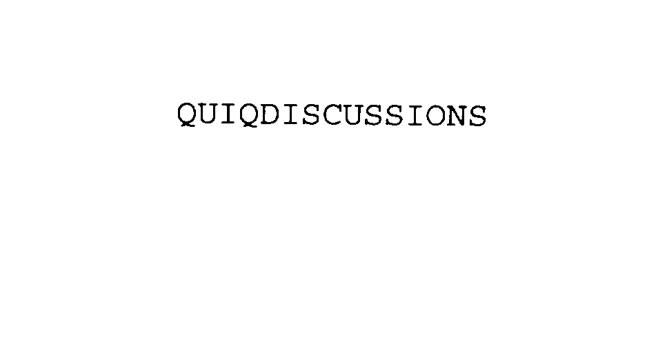 Trademark Logo QUIQDISCUSSIONS