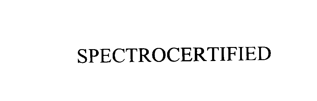 Trademark Logo SPECTROCERTIFIED