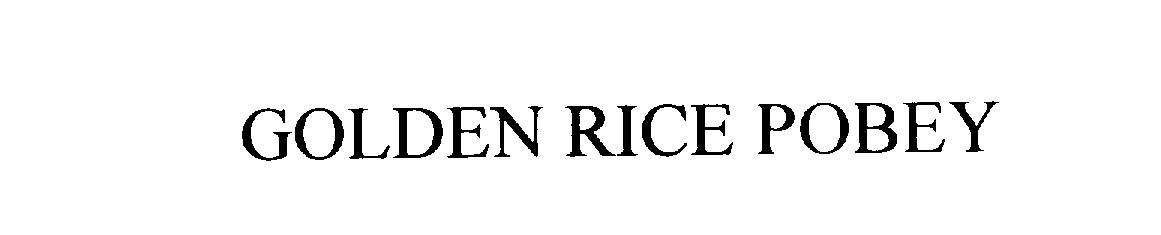 Trademark Logo GOLDEN RICE POBEY