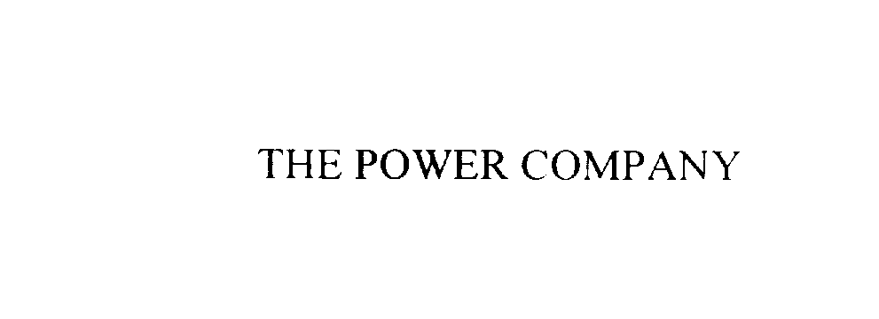 THE POWER COMPANY