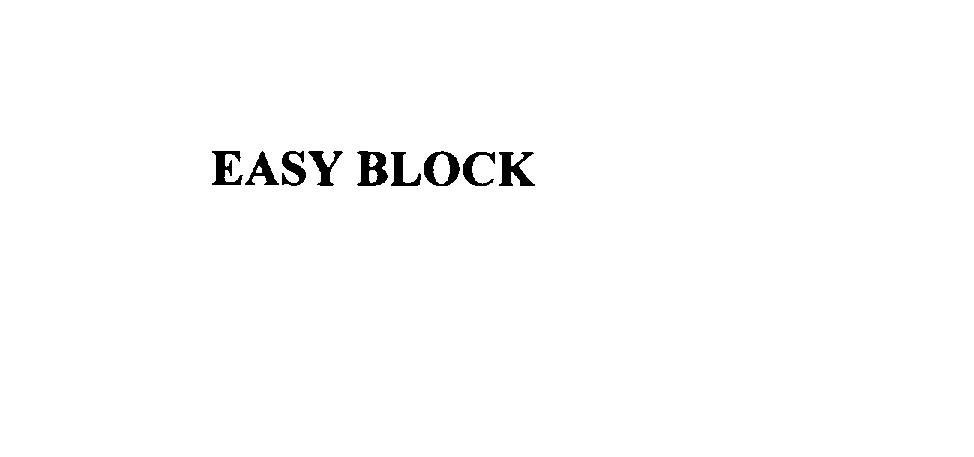 Trademark Logo EASY BLOCK