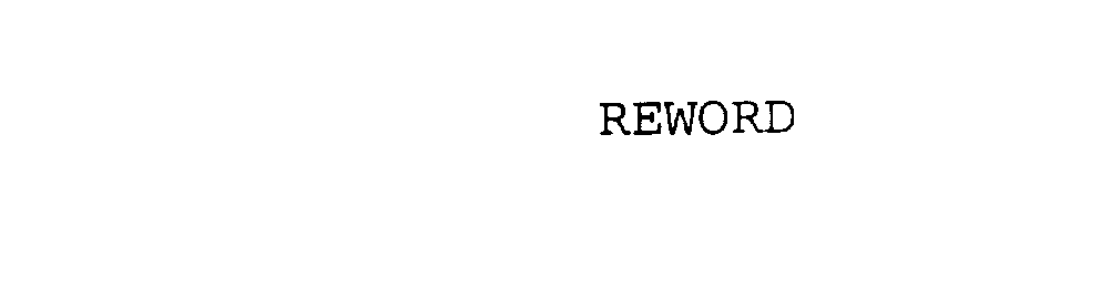 Trademark Logo REWORD