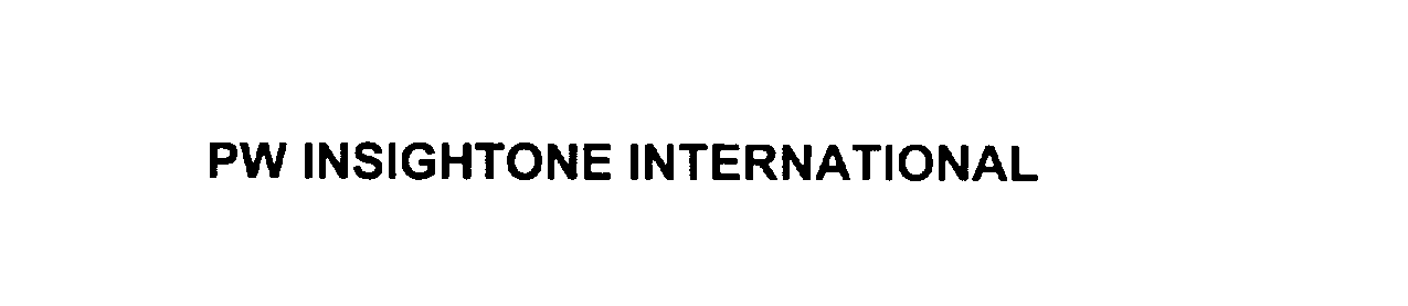  PW INSIGHTONE INTERNATIONAL